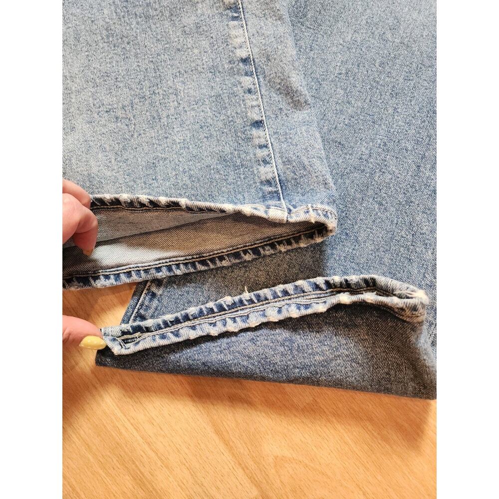 Paige Sawyer Wide Leg Jeans Vanda Distressed Button Fly Women's Size 29 Size 8 - Picture 7 of 16